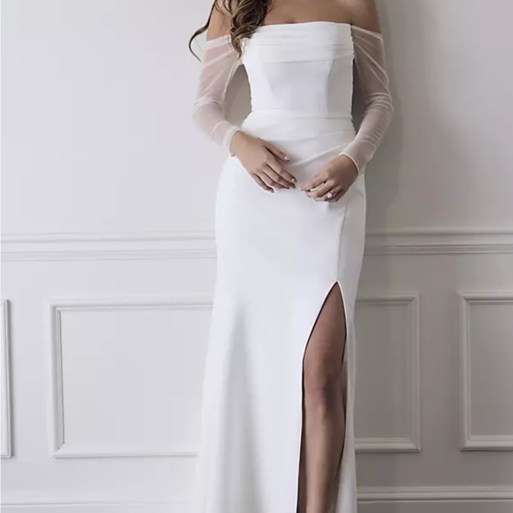 Elegant Off-Shoulder White Dress